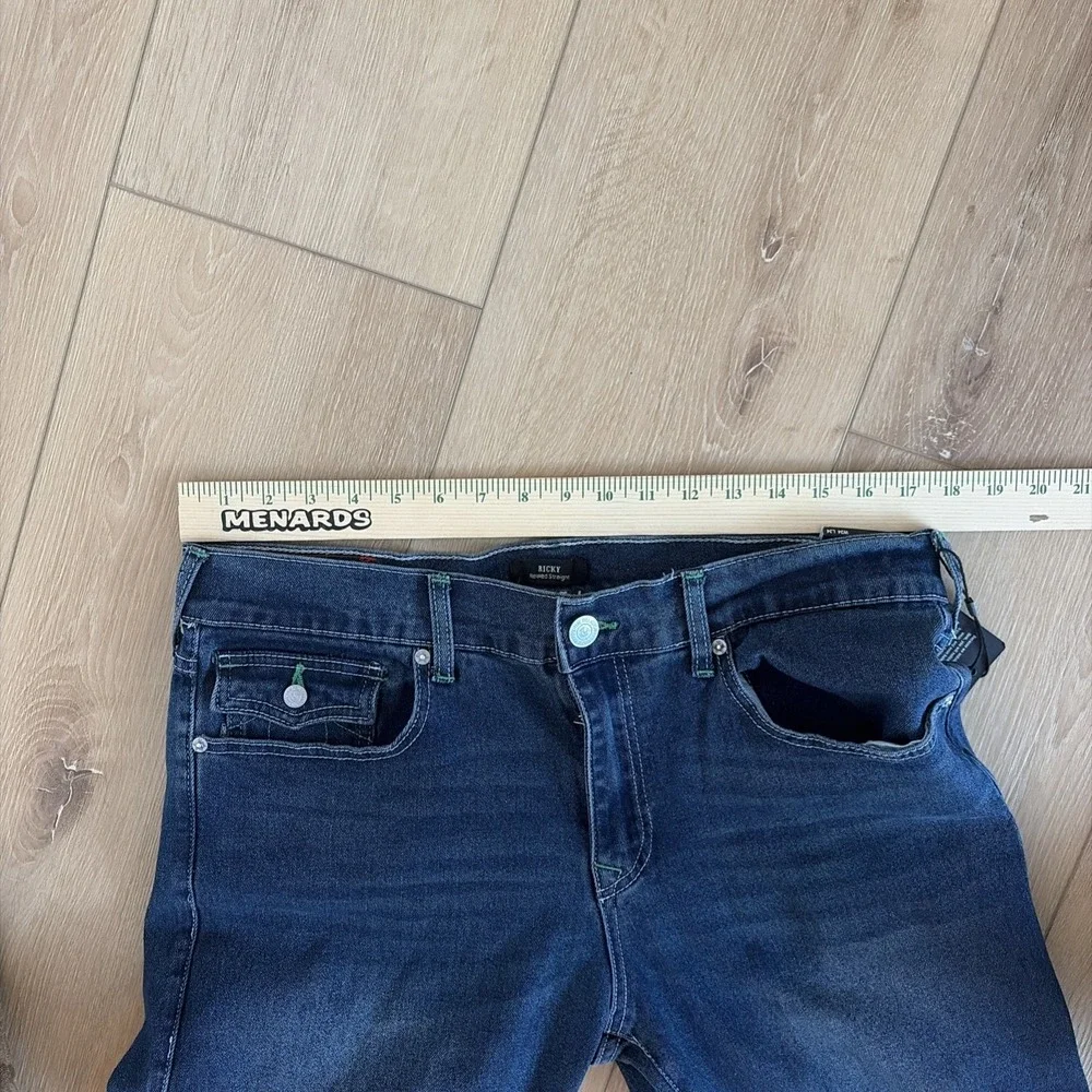 True Religion Ricky Relaxed Straight Jeans Size 34 X 34 NWT Flap‎ Pockets